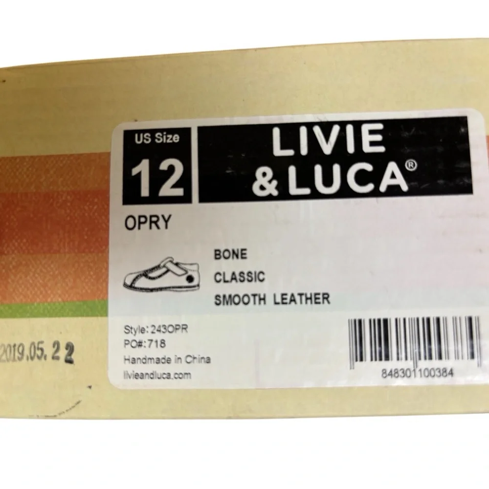 LIVIE & LUCA GIRL'S OPRY T-STRAP, BONE